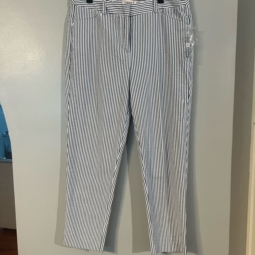 Nanette Lepore Black and White Ankle Cropped Pants